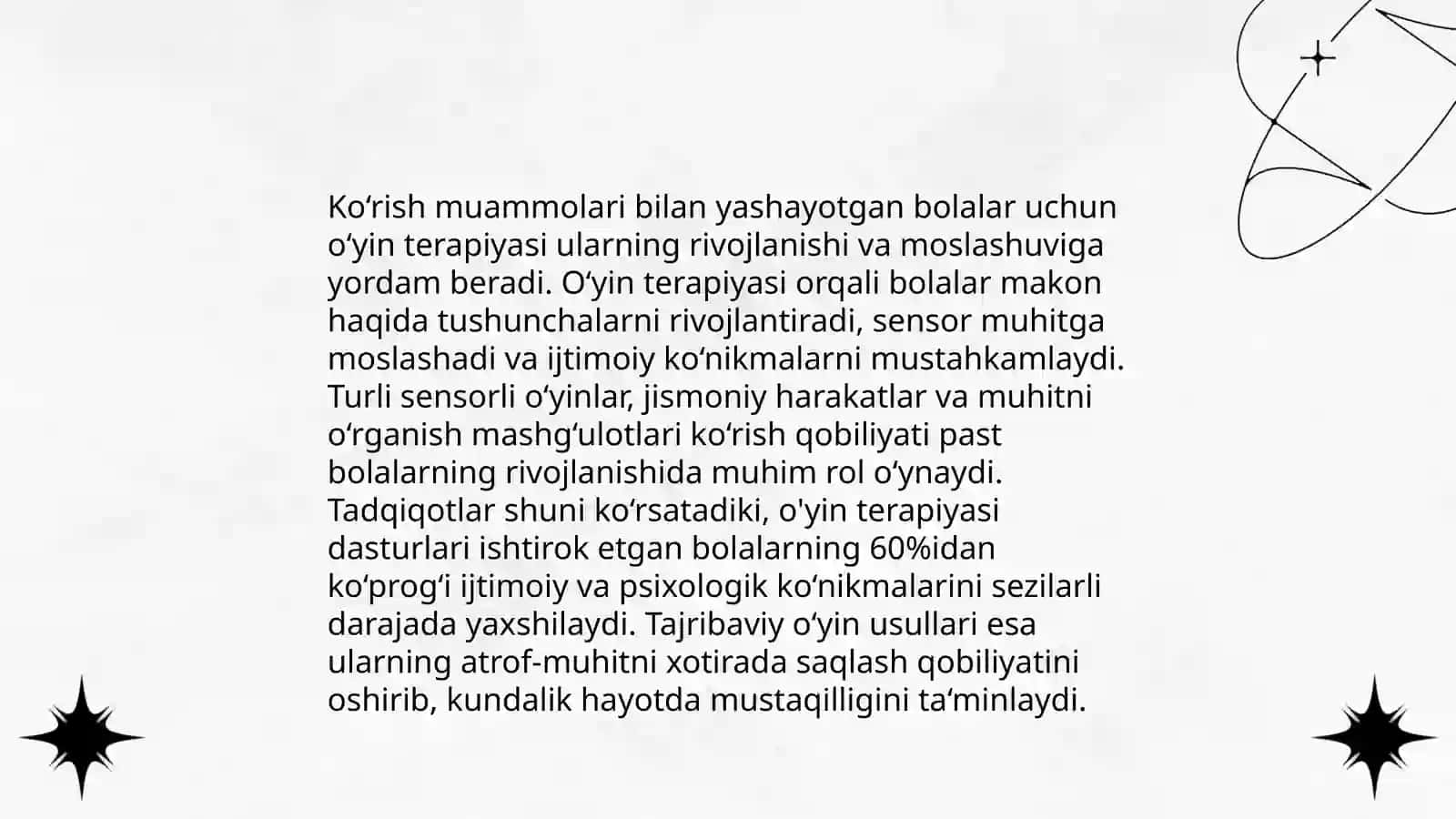Korishida Nuqsoni Bolgan Bolalarda Bilim Oyin Mehnat Faoliyati 4