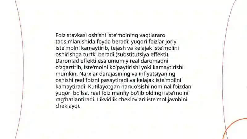 Vaqtararo istemol va ishchi kuchi taklifi 4