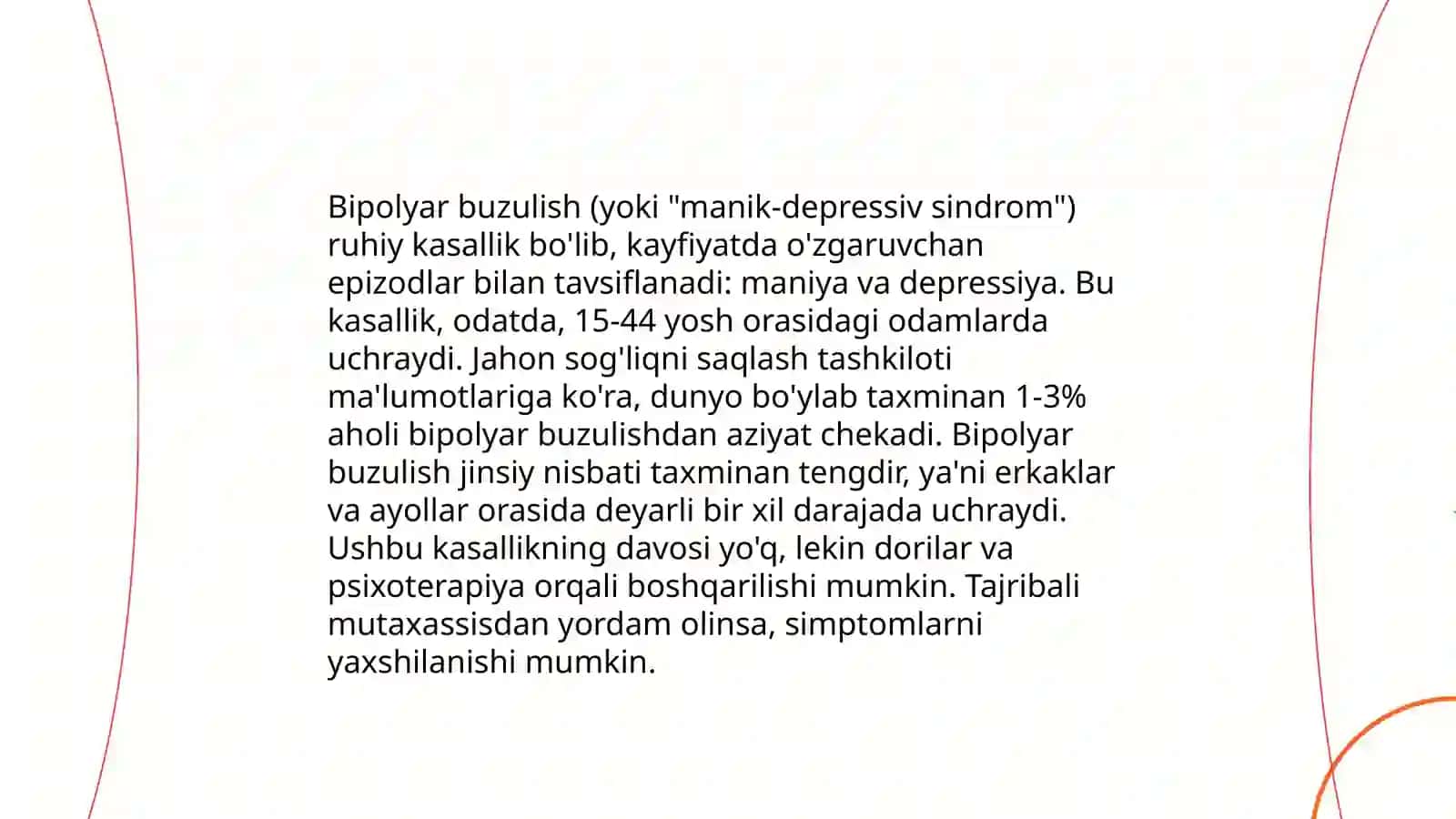 Emotsional buzilishlar. Emotsional buzilishlarning turlari 4