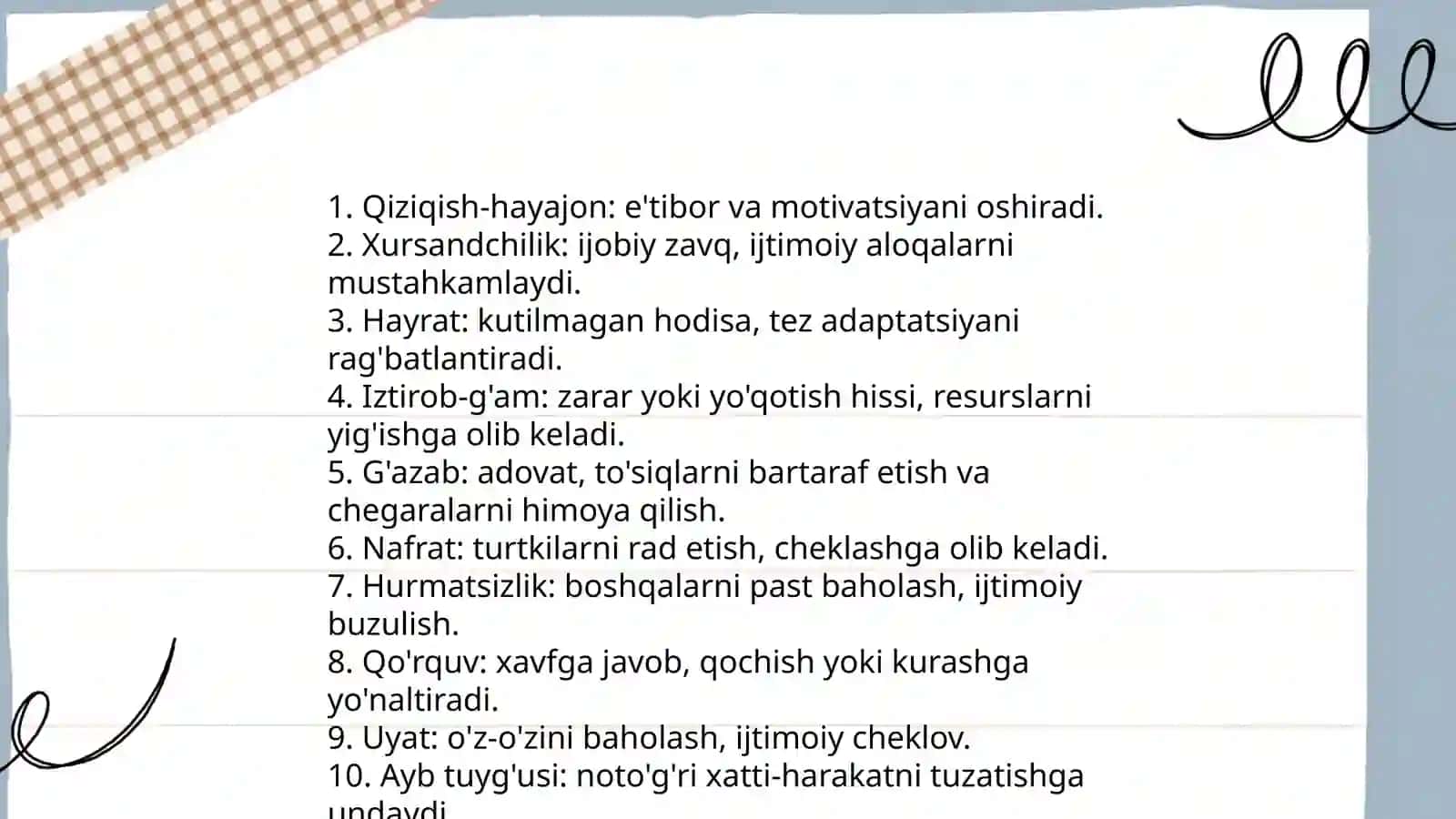 K. Izardning differensial emotsiyalar nazariyasi 4