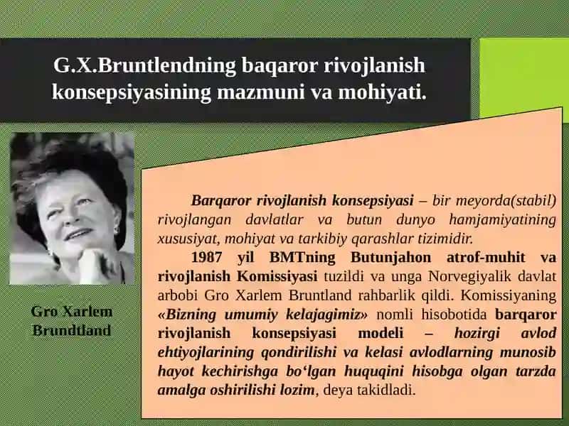 Barqaror rivojlanish konsepsiyasi tushunchasi 4