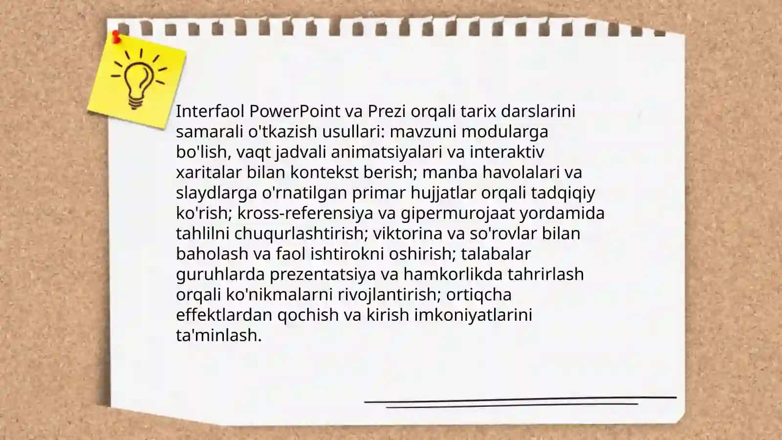Tarix talimida elektiron taqdimot ahamyati tarixiy tadqiqotlarda elektron matinning órni 4