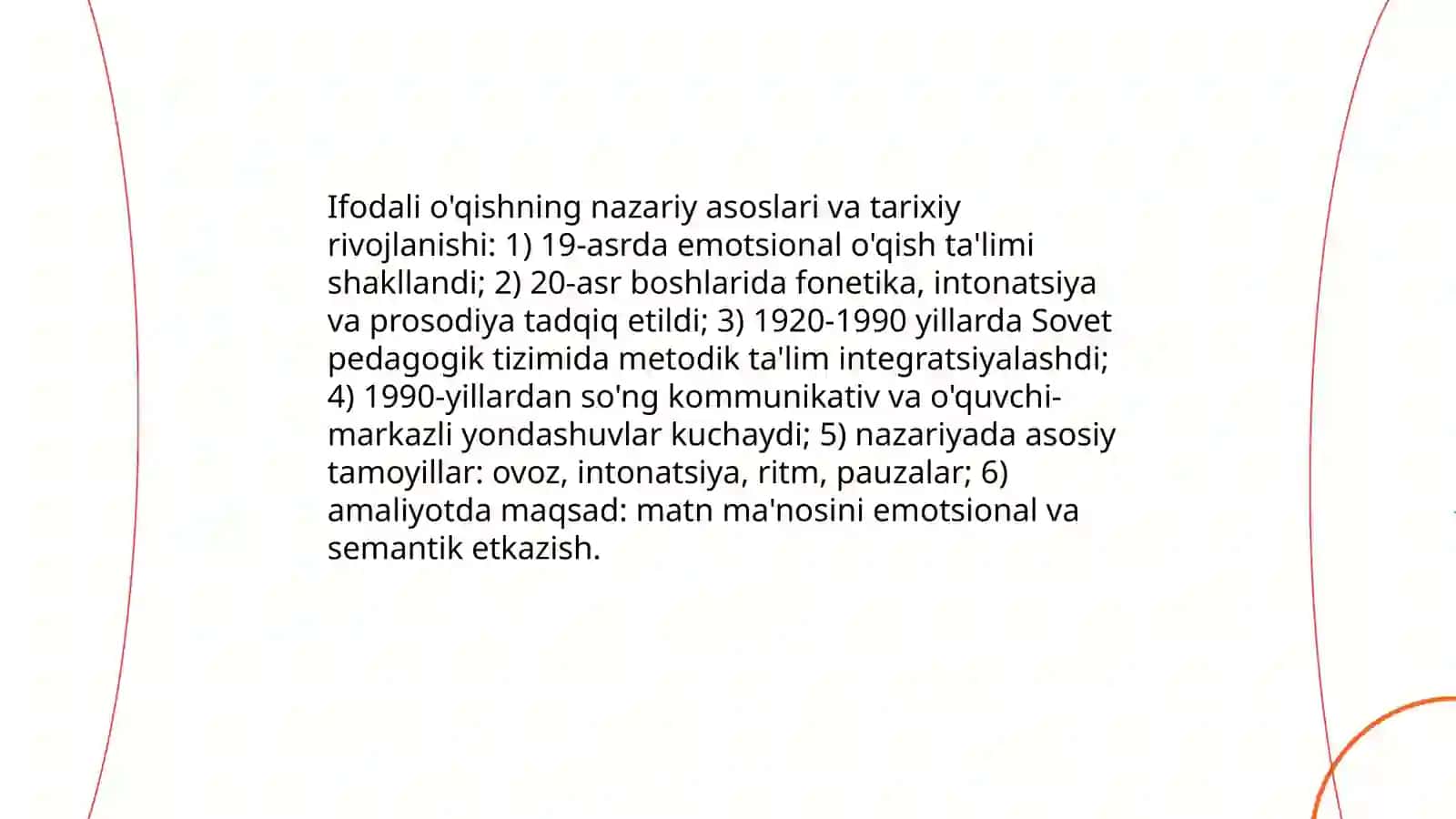 Ifodali o'qishning nazariy asoslari 4