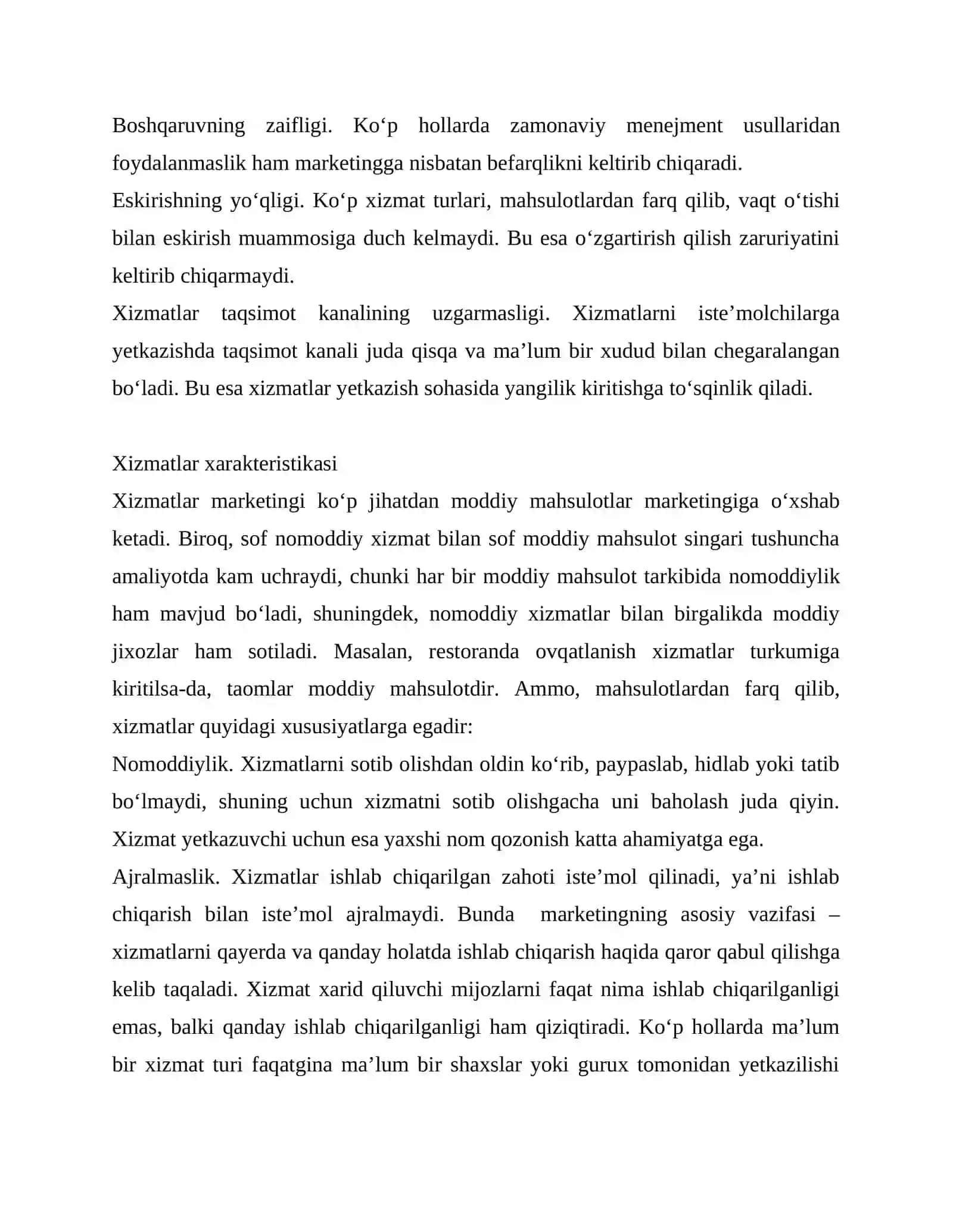 Xizmatlar marketingi 4