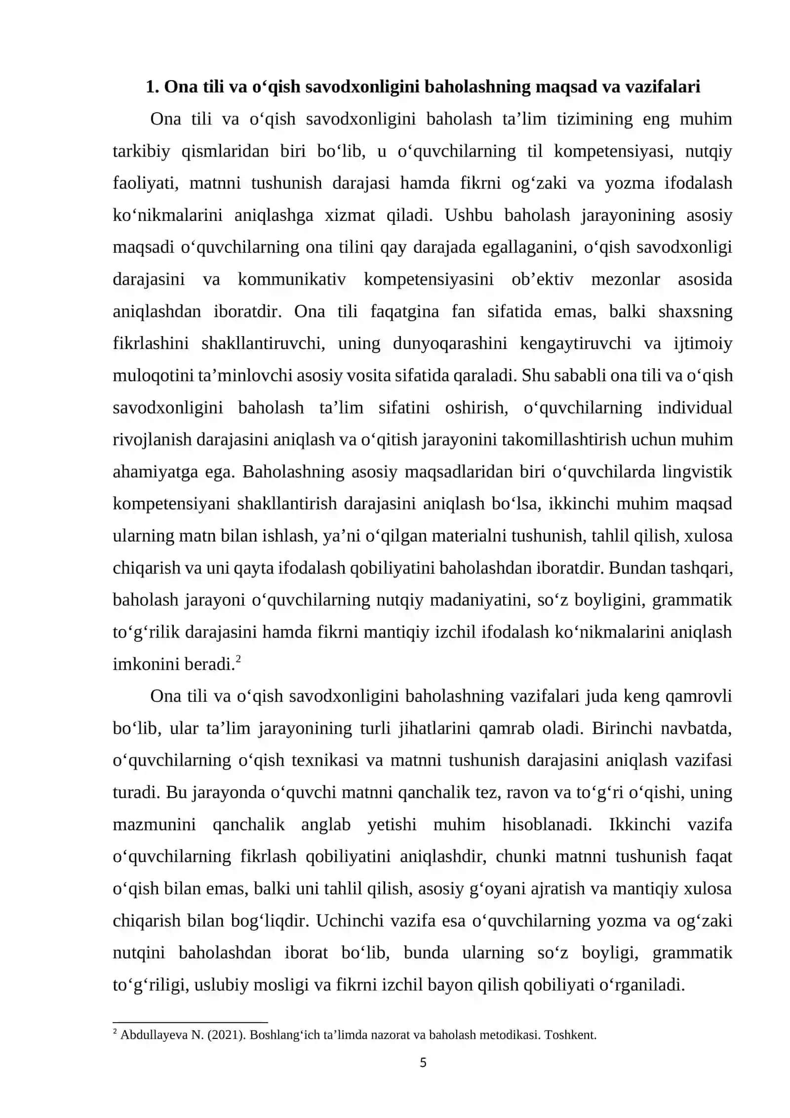 Boshlang‘ich sinflar o‘quvchilarining ona tili va o‘qish savodxonligidan bilimini tekshirish usullari 4