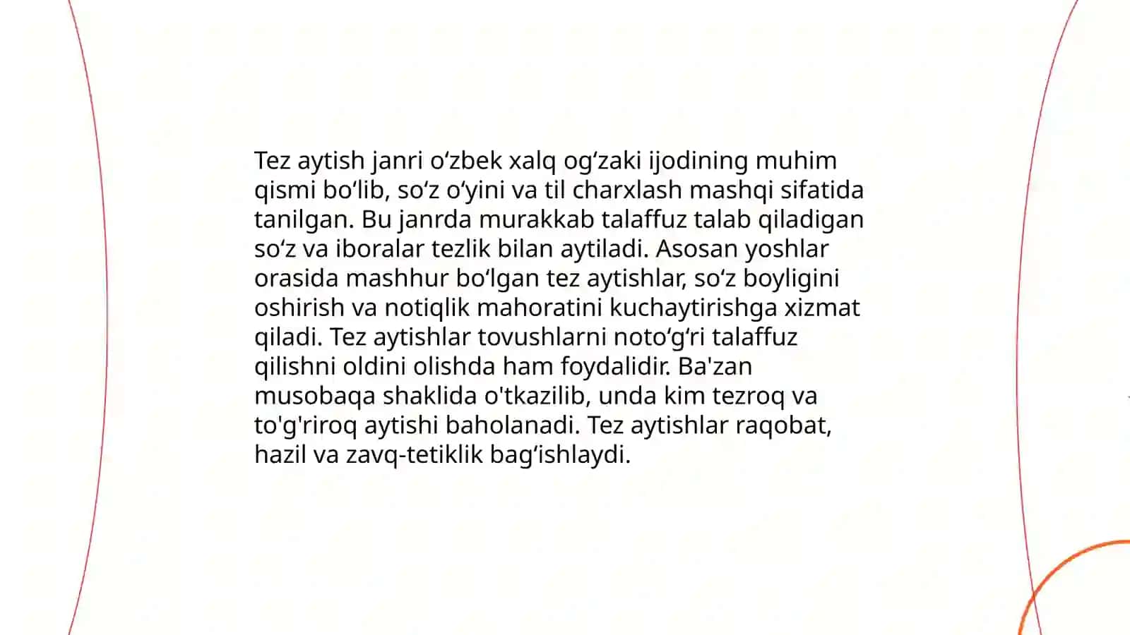 Tez aytish janr haqida 4