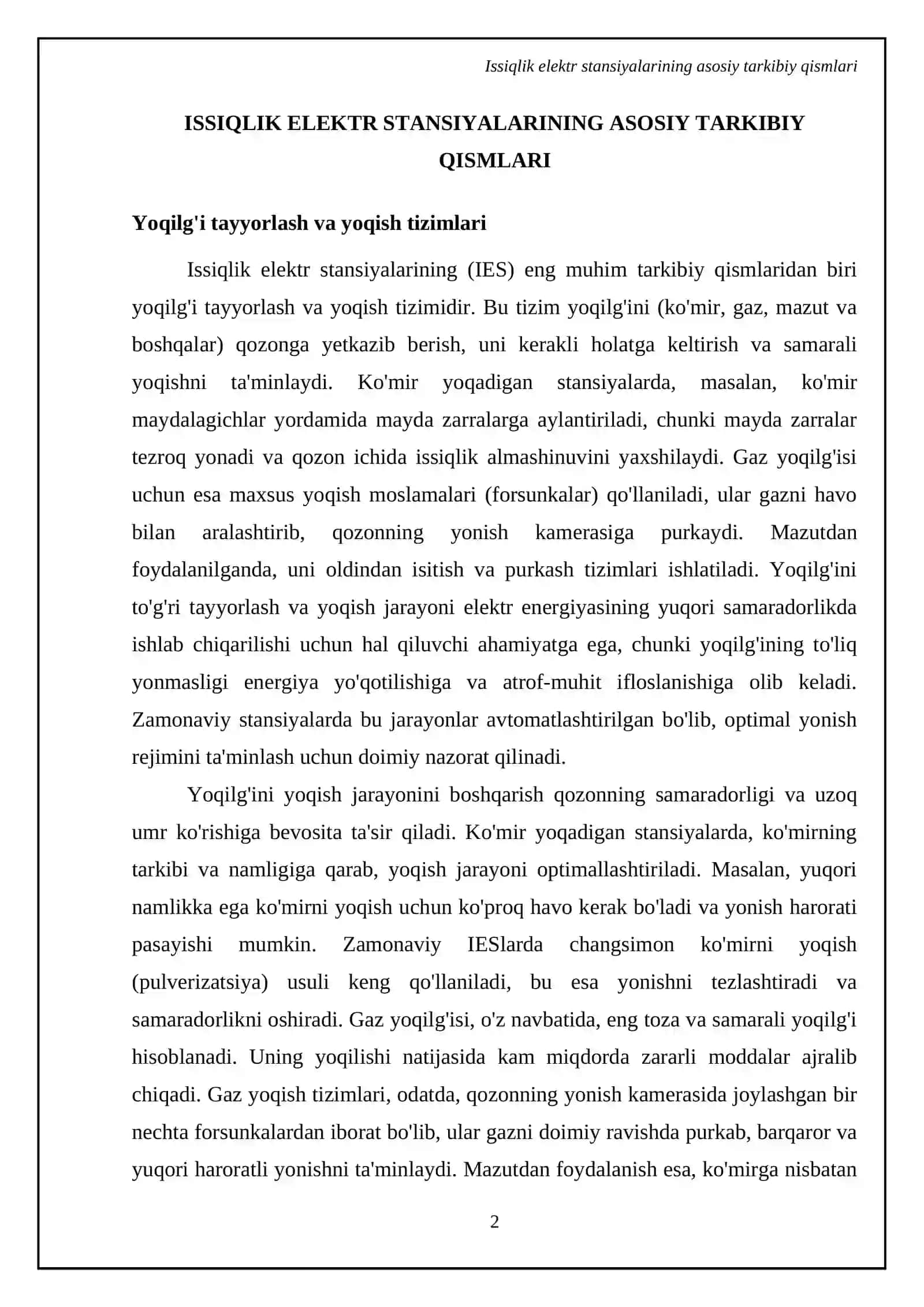 Issiqlik elektr stansiyalari (IES) 4