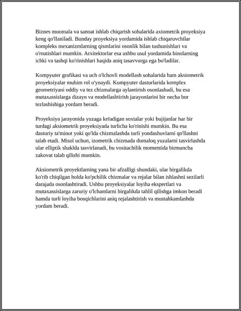 AKSIONOMETRIK PROYEKSIYALAR. QIYSHIQ VA TUGRI BURCHAKLI PROYEKSIYALAR.DIMETRIYA 4