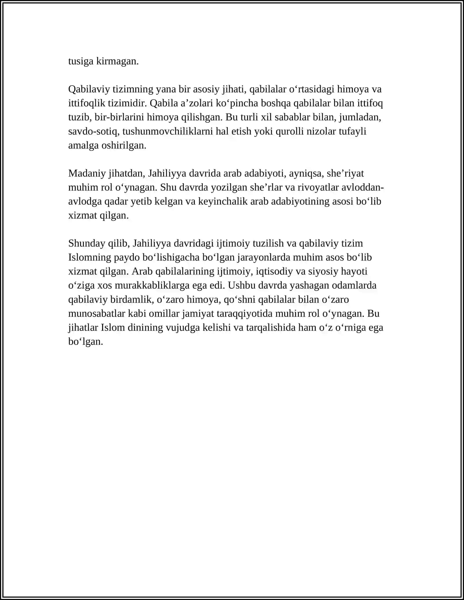 ISLOM DININING PAYDO BOʻLISHIDAGI IJTIMOIY-SIYOSIYVA MADANIY SHAROITLAR 4