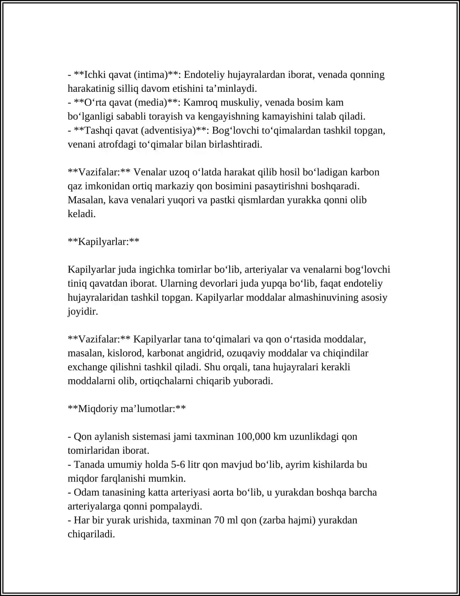 Qon tomirlarning tuzilishi va vazifalari 4