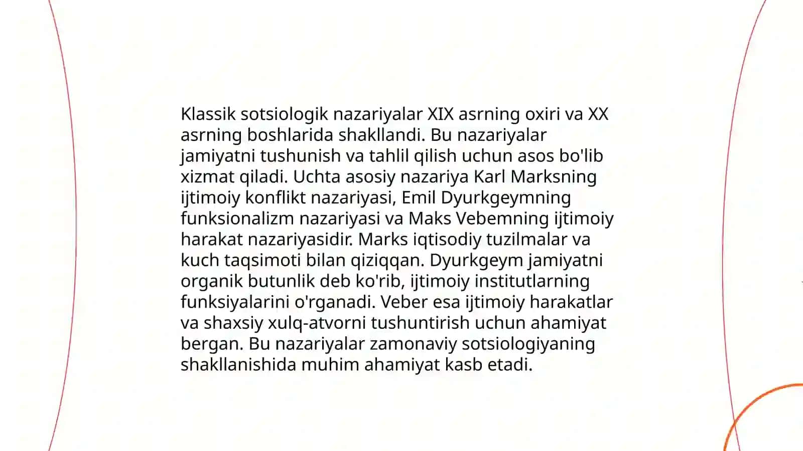 Sotsiologiya tarixida ayrim nazariyalar va ularni o'rganish ahamiyati 4