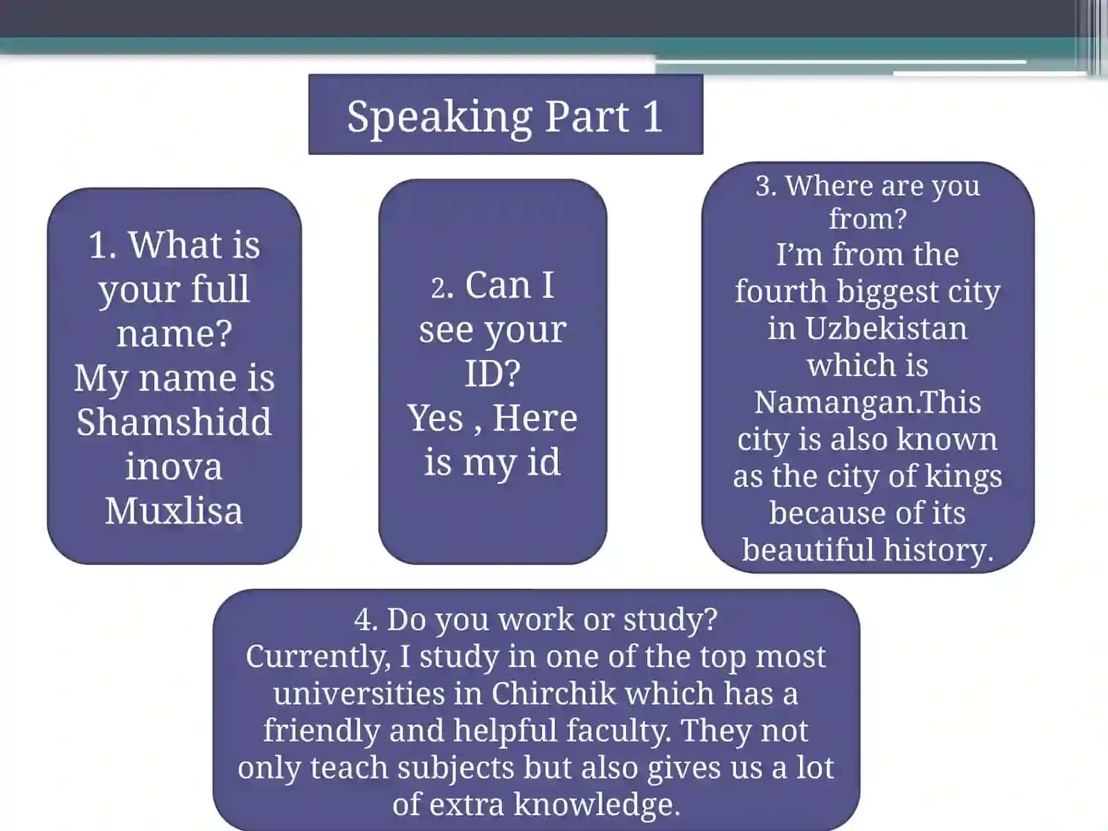 IELTS Speaking Module 4