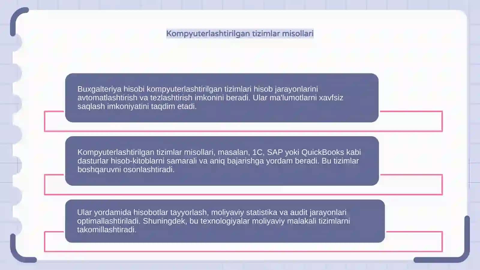 Buxgalteriya hisobi kompyuterlashtirilgan tizimlarining nazariy asoslari 4