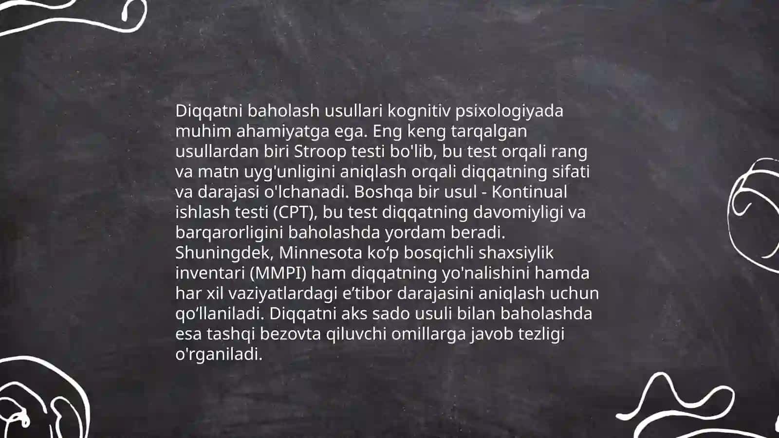 Diqqat diagnostikasi va korreksiyasi 4