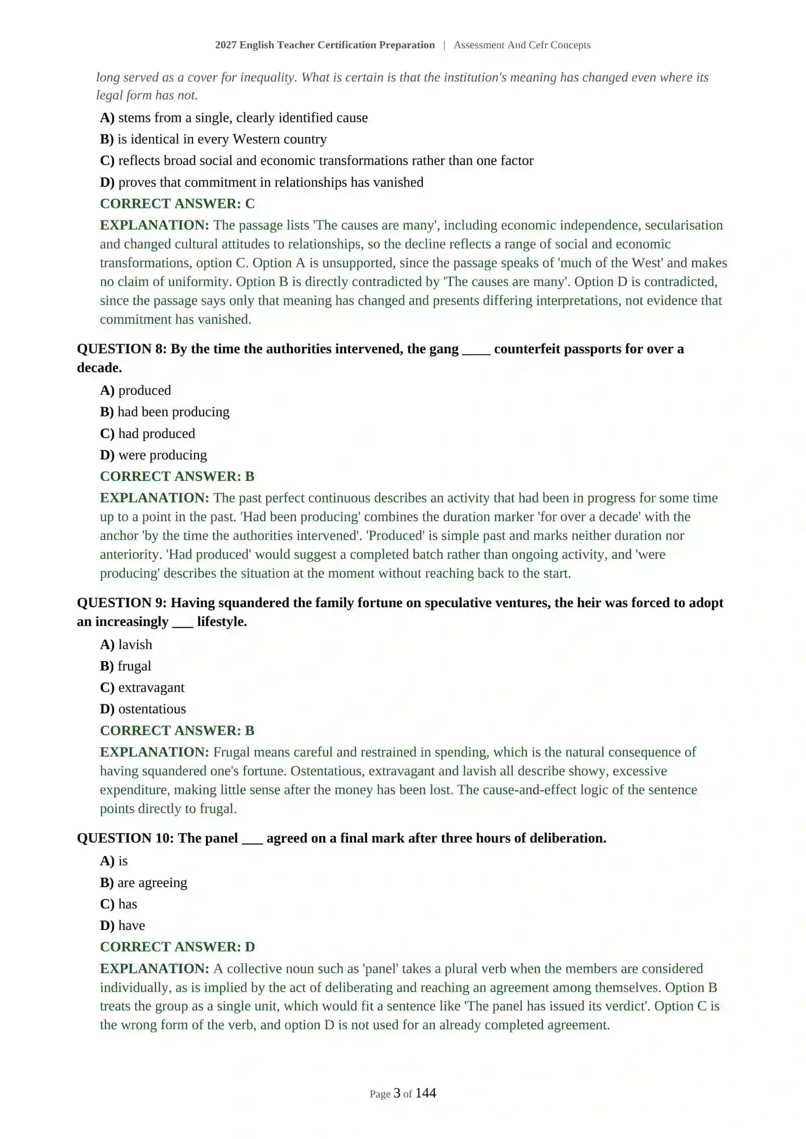 2027 English Teacher Certification Preparation | Assessment And Cefr Concepts 4