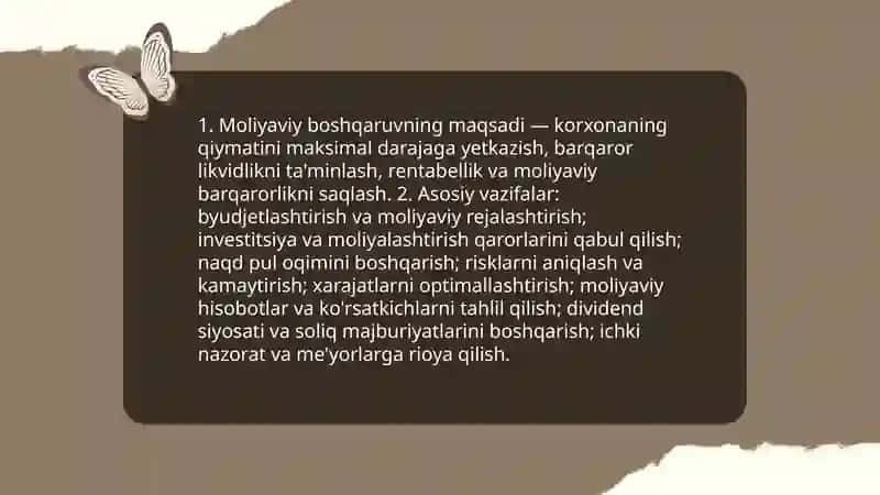 Moliyaviy boshqaruv nima va uning funksiyalari 4