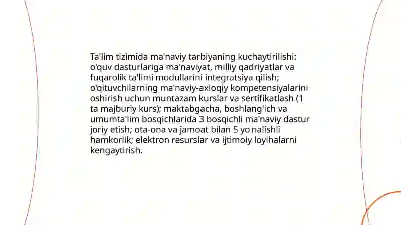 Ma'naviy o'zgarishlar Yangi O'zbekistonda 4