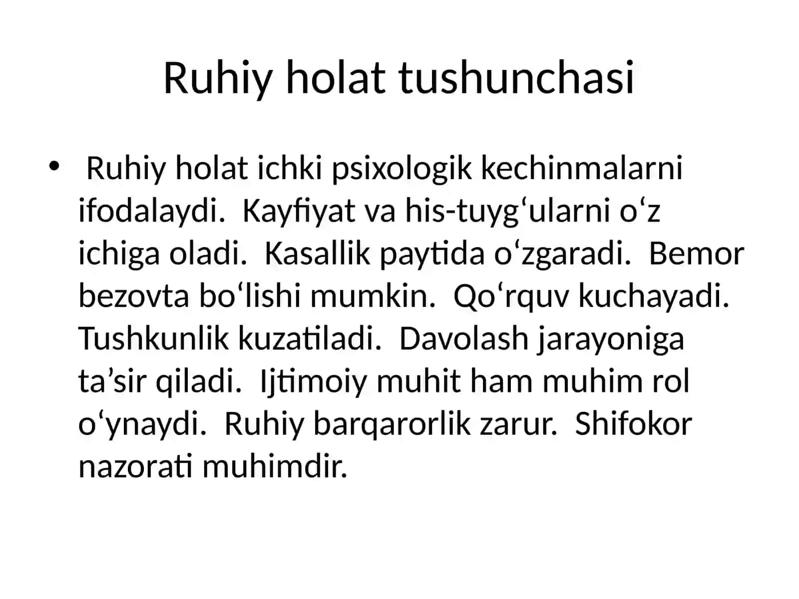Bemorlarning ruhiy holatlari 4