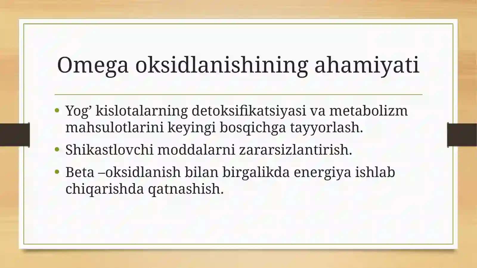 Yog’kislotalarning w-oksidlanishi, ahamiyati, buzilishi 4