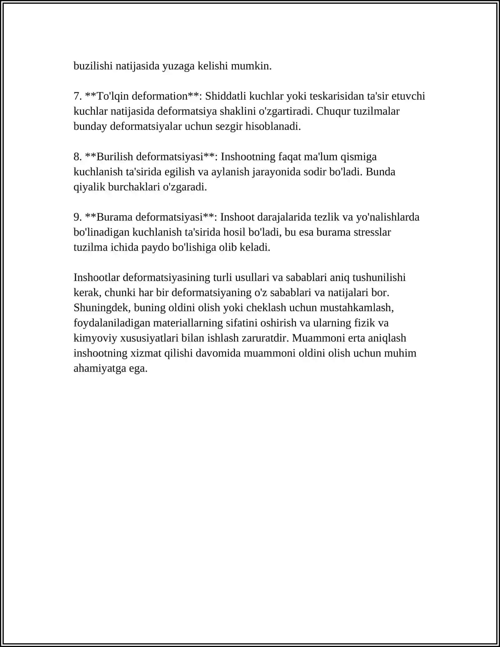 INSHOOTLAR DEFORMATSIYASINI KUZATISH 4