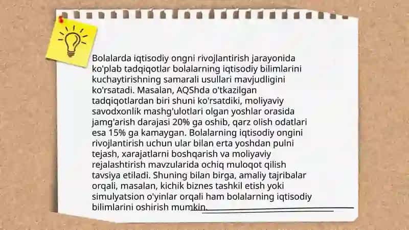 Maktabgacha yoshdagi bolalarda huquqiy va iqtisodiy tarbiyani rivojlantirish usullari 4