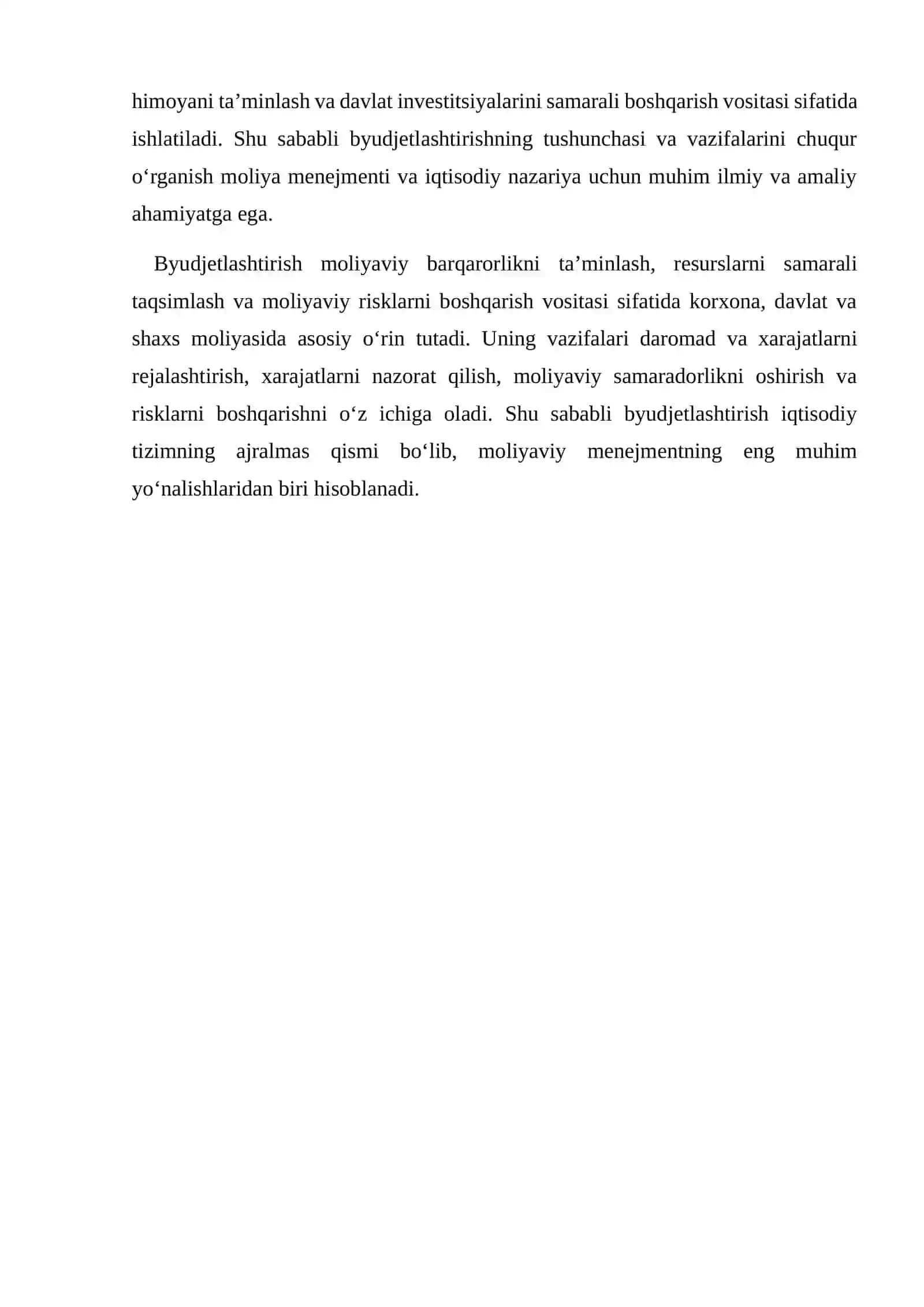 BYUDJETLASHTIRISH TUSHUNCHASI VA VAZIFALARI 4
