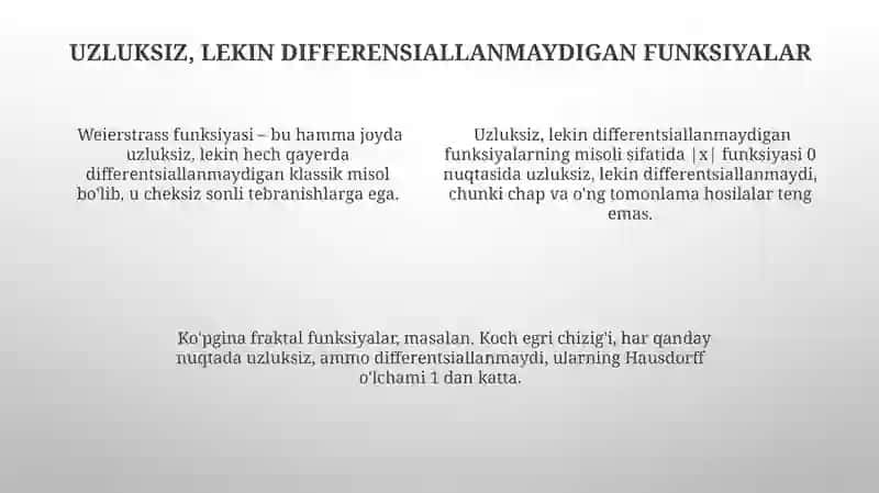 Kóp ózgaruvchili oshkormas funksiya uzluksizligi va differentsiallanuvchiligi 4