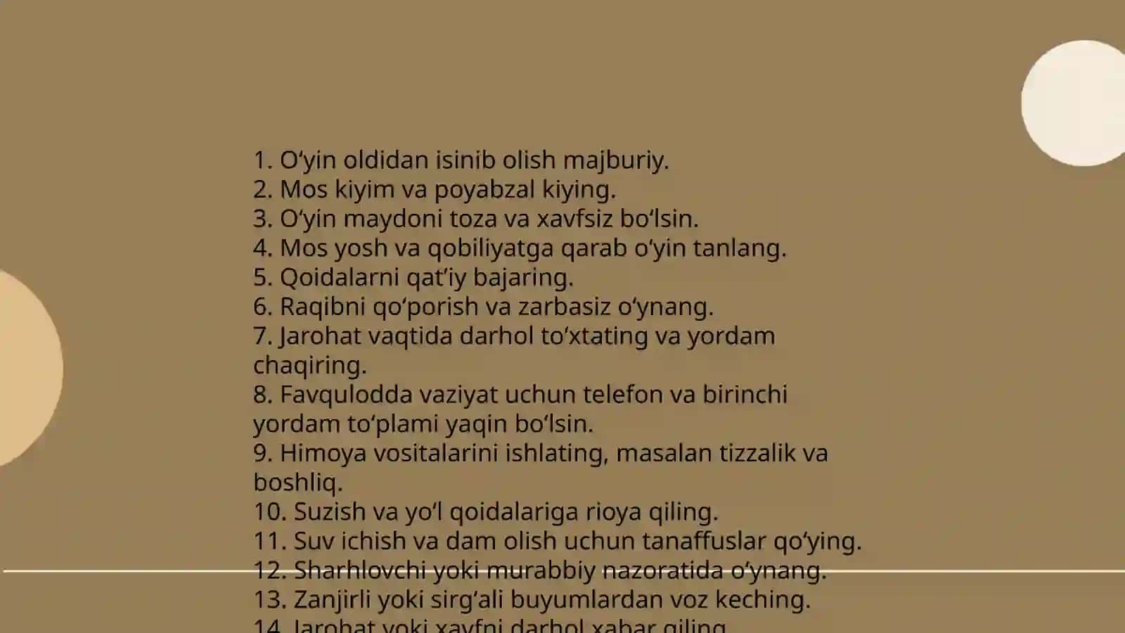 Xarakatli oʻyinlarni qonun va qoidalari 4