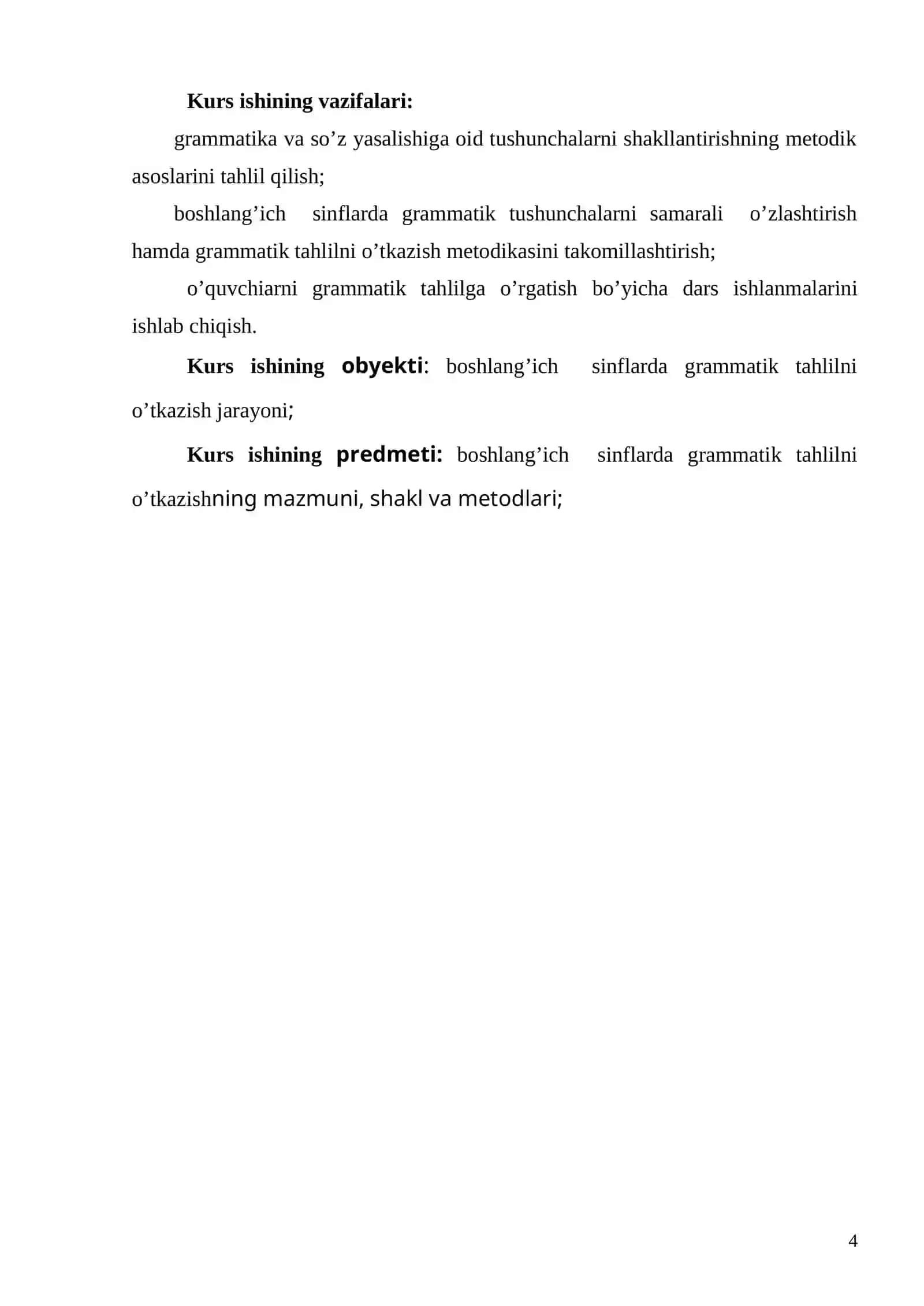 Boshlang’ich sinflarda grammatik tahlilni o’tkazish metodikasi 4