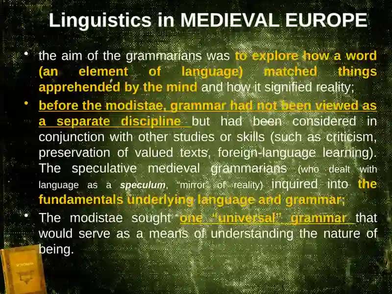 European and Arabic Linguistics in the Middle Ages 4