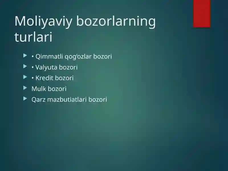 Moliyaviy bozorlar 4