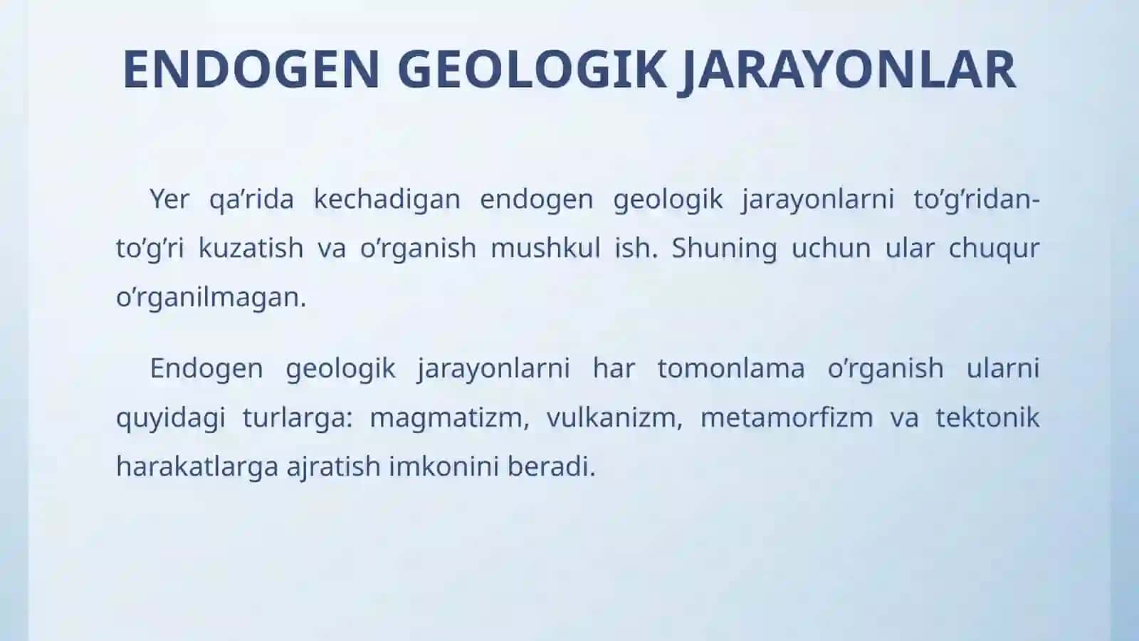 ENDOGEN GEOLOGIK JARAYONLAR 4