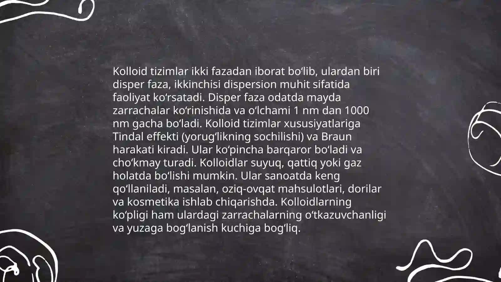 Dag'al dispers sistemalarning xossalari va ularni tibbiyot va farmokologiyadagi ahamiyati 4