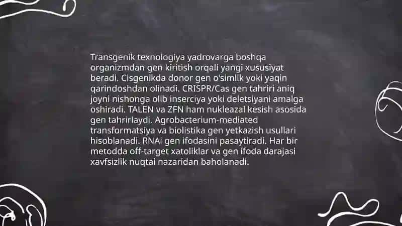 Genetic modifikatsalangan organizmlar va ularning xavfsizligi 4