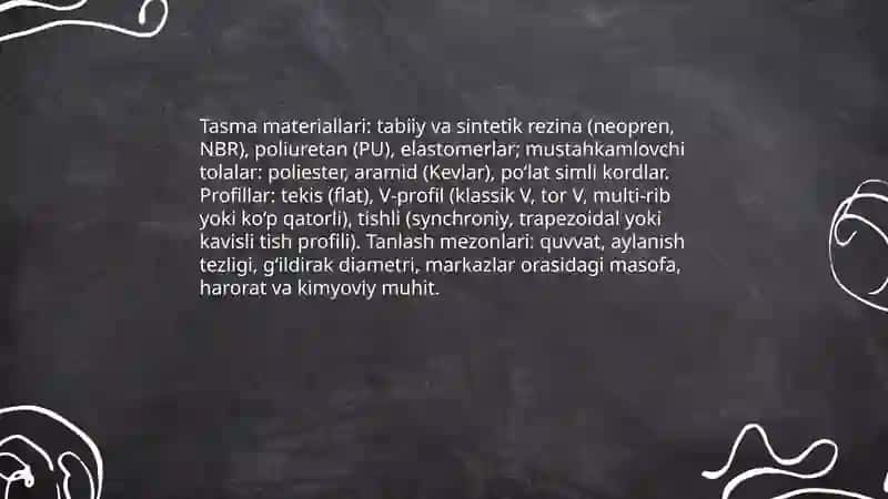 Tasmali uzatmalar. Hisoblash va tanlash usullari 4