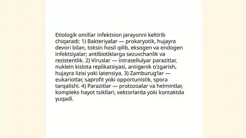 Umumiy infeksion jarayon haqida tushuncha 4