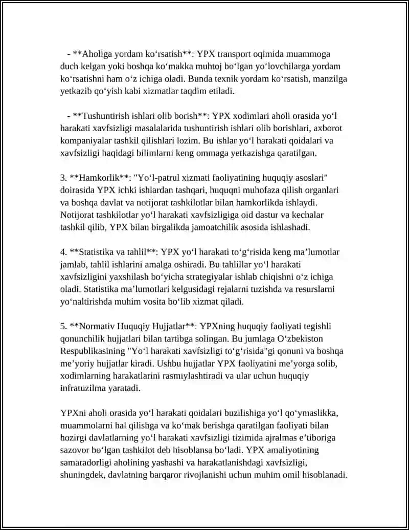 YOʻL-PATRUL XIZMATI FAOLIYATINING HUQUQIY ASOSLARI 4