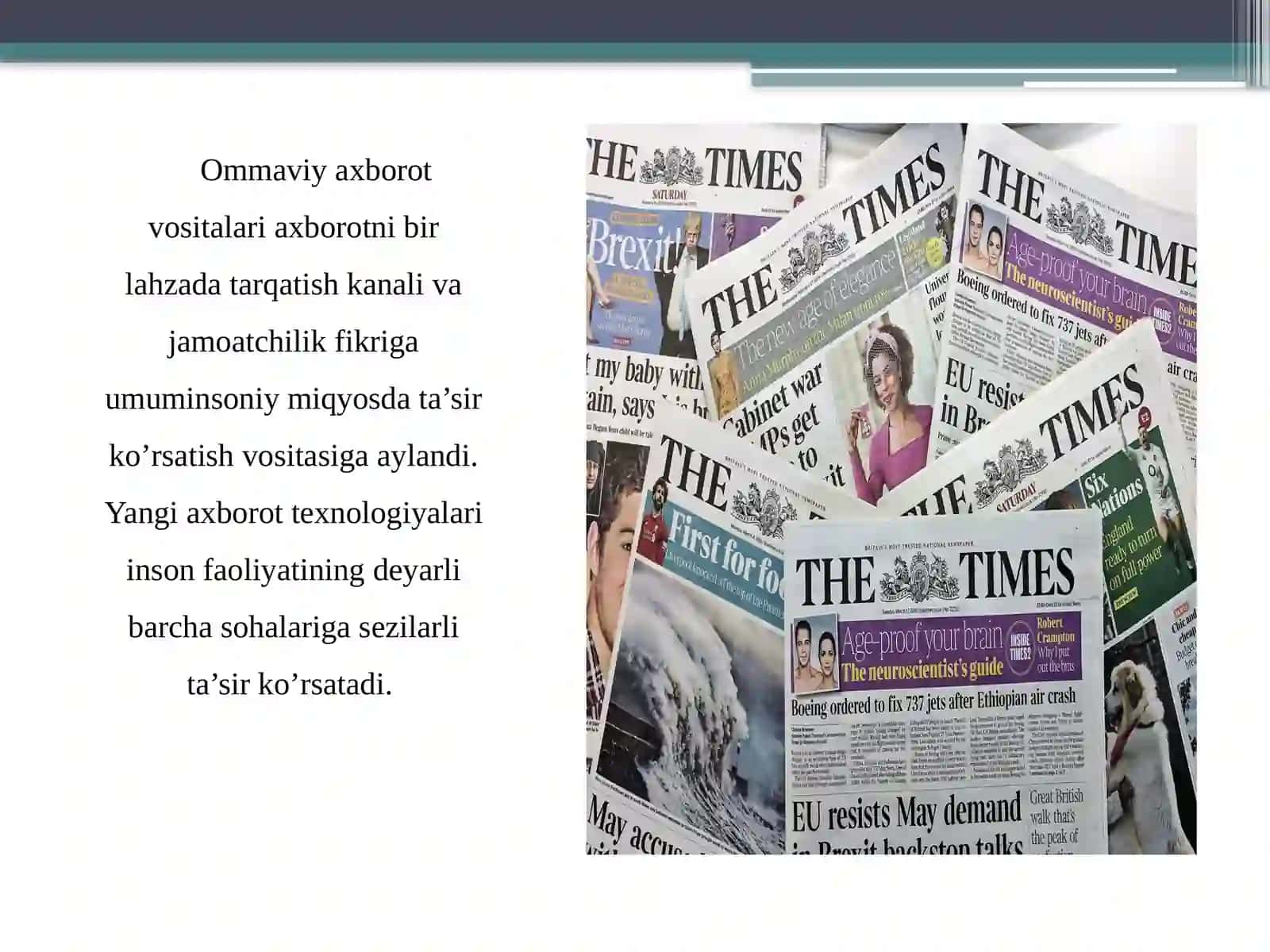 Xorijiy OAVning mediamakon dagi o‘rni 4