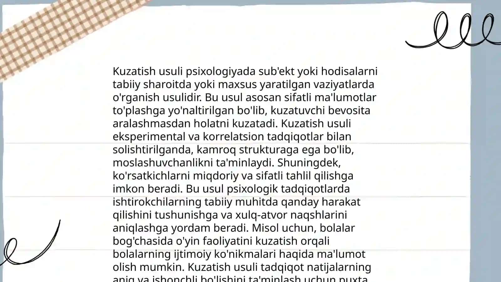 Hozirgi zamon psixologiyasining tadqiqot metodlari 4
