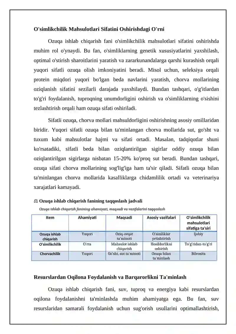 Yem xashak yetishtirish fanining ahamiyati maqsadi va vazifalari 4