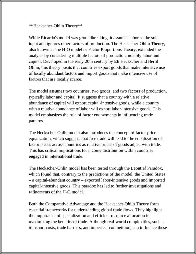 Theories of International Trade 4