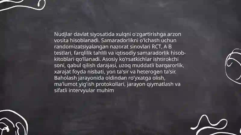 Xulq atvor iqtisodiyotning davlat iqtisotdiy siyosatiga tasir va unig baxolash 4