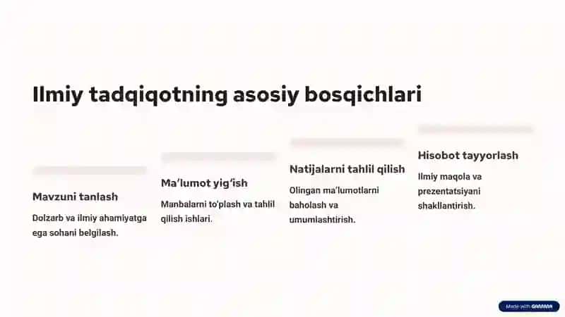 Tarix fani ilmiy tadqiqot ishlarini tashkillashtirish tamoyillari va vazifalari 4