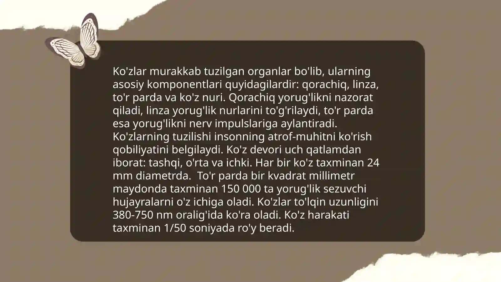 Umurtqali hayvonlar sezgi aʼzolari, sensor qabul qilish mexanizmlari 4