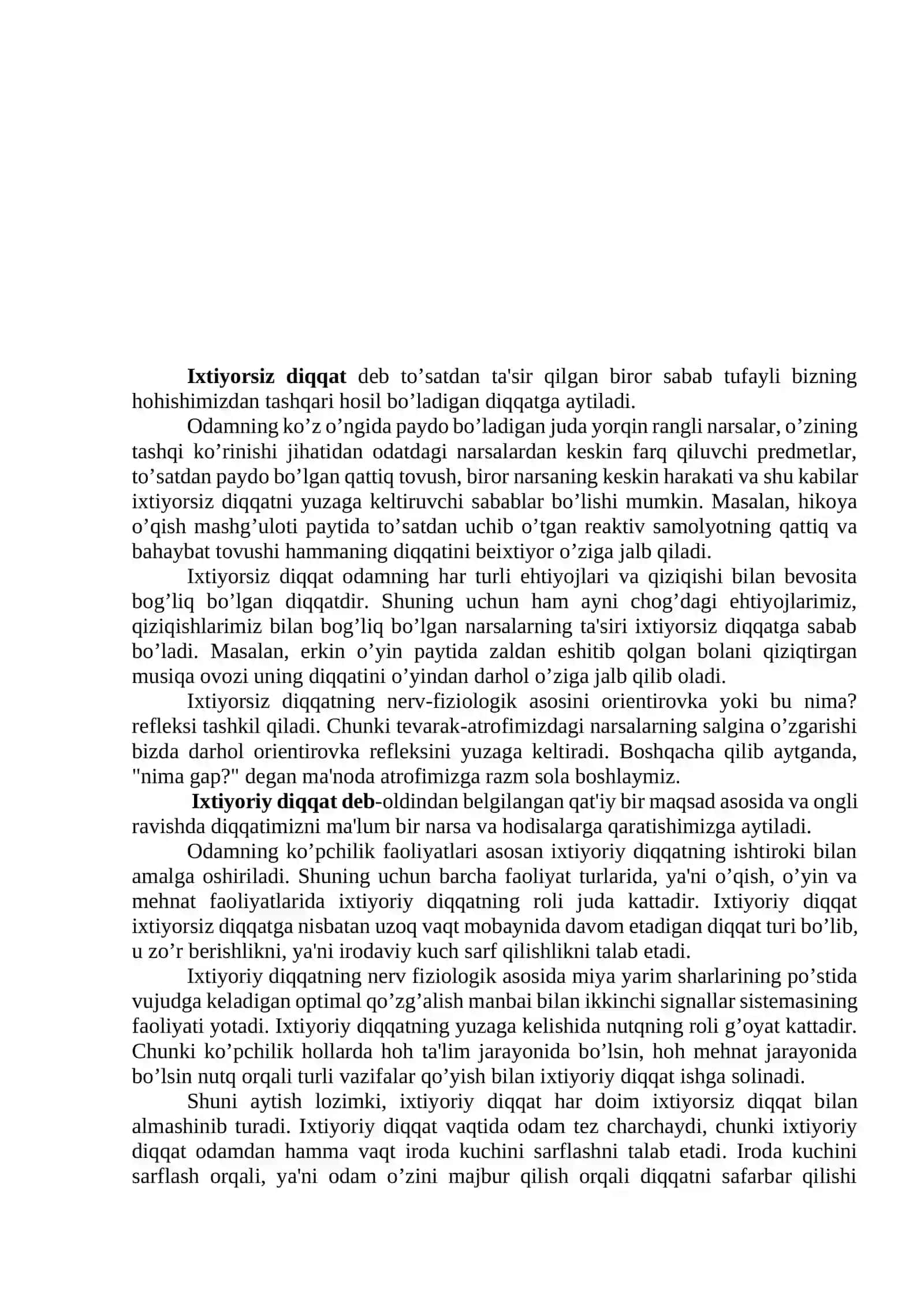 Diqqatning nerv-fiziologik asoslari 4