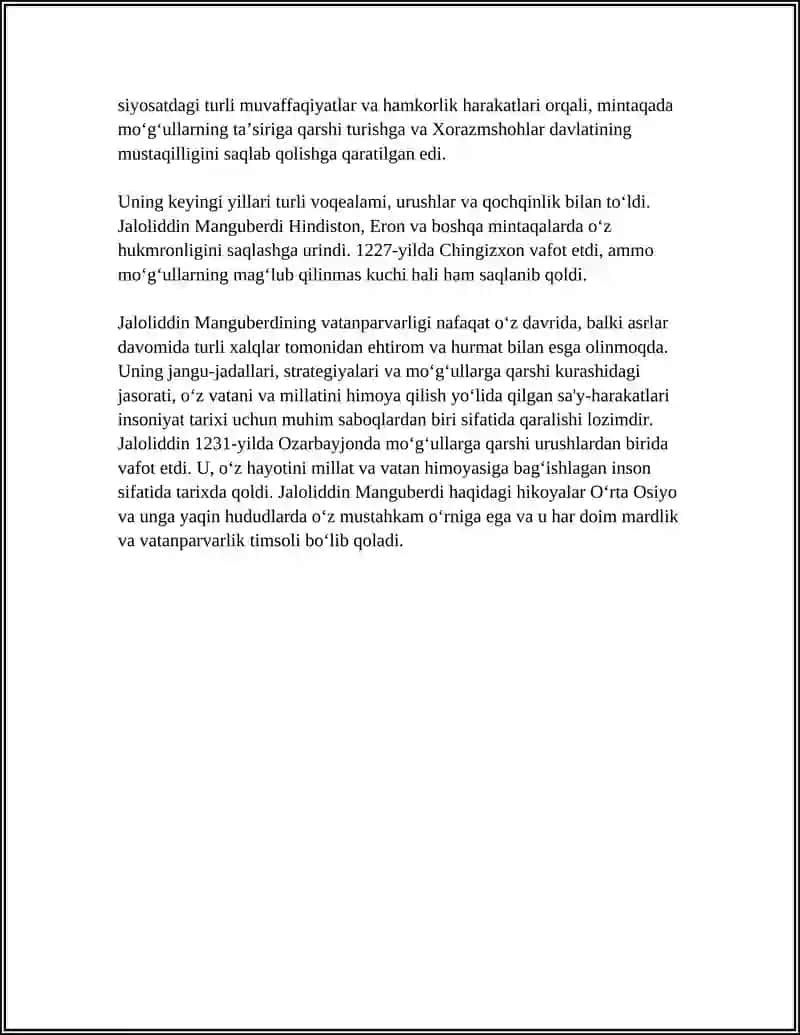 JALOLIDIN MANGUBERDI VATAN HIMOYACHISI 4