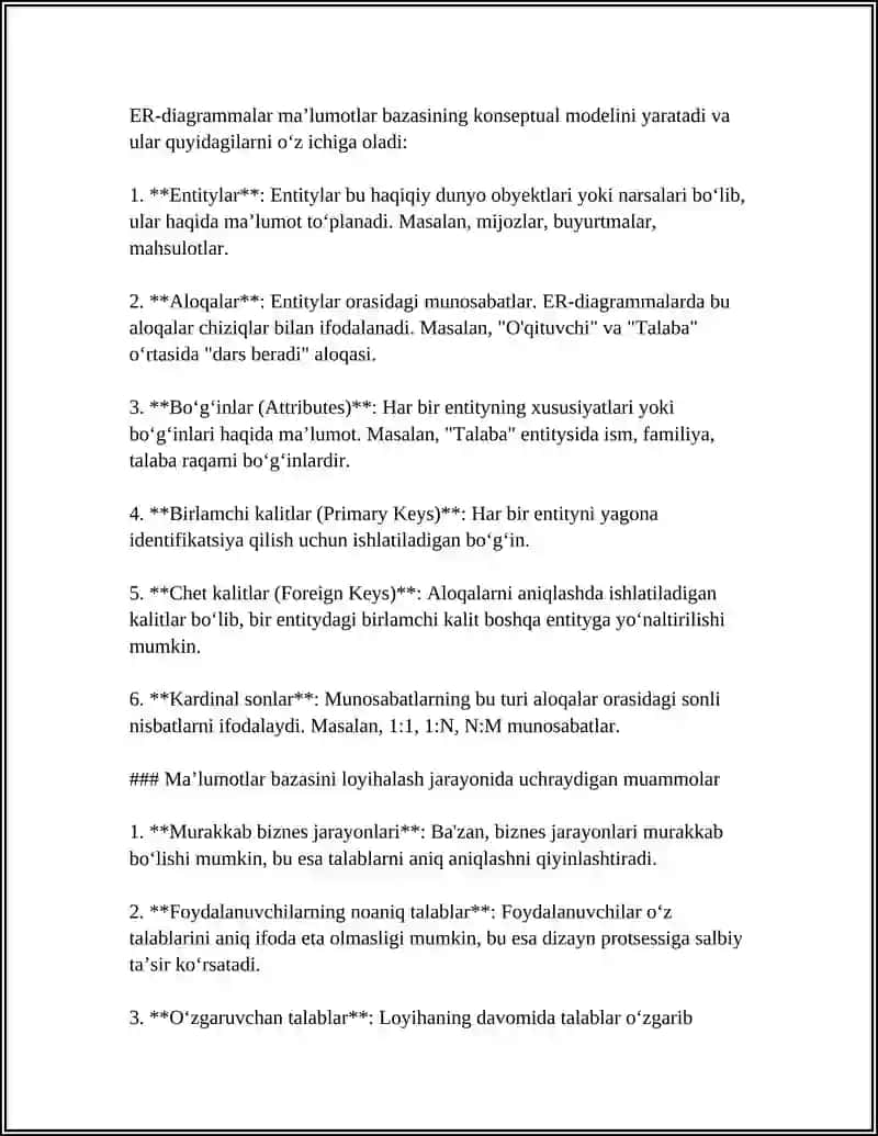 MAʼLUMOTLAR BAZASINI YARATISH VA ULARNI STATISTIK QAYTA ISHLASH 4