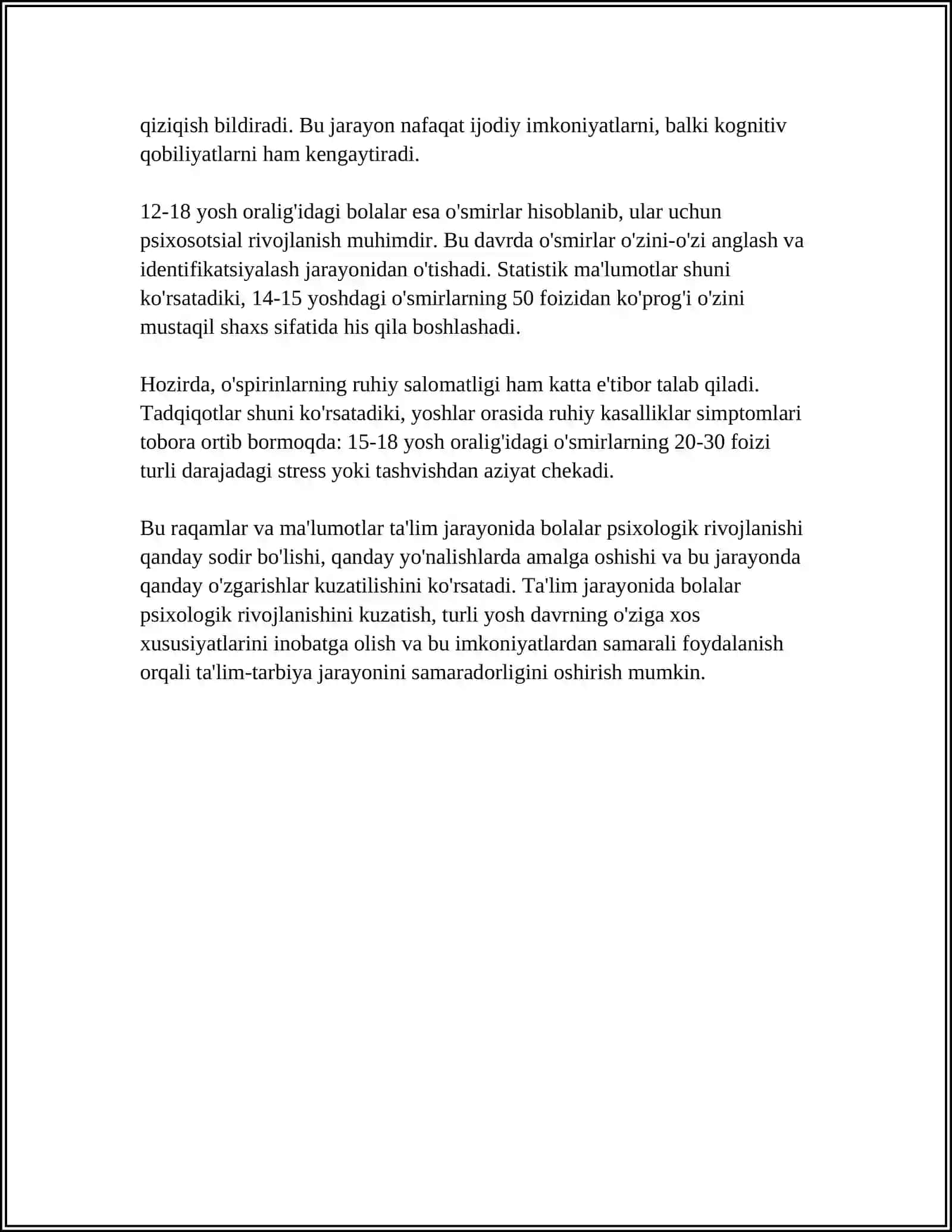PEDAGOGIK PSIXOLOGIYA FANINING TADQIQOT SOHASI VA MUAMMOLARI 4