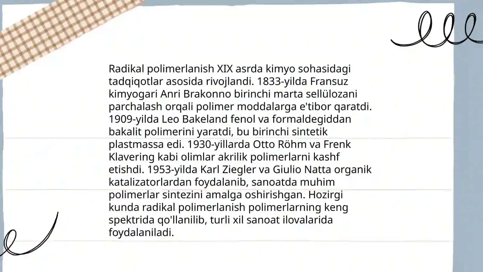 Radikal polimerlanish 4