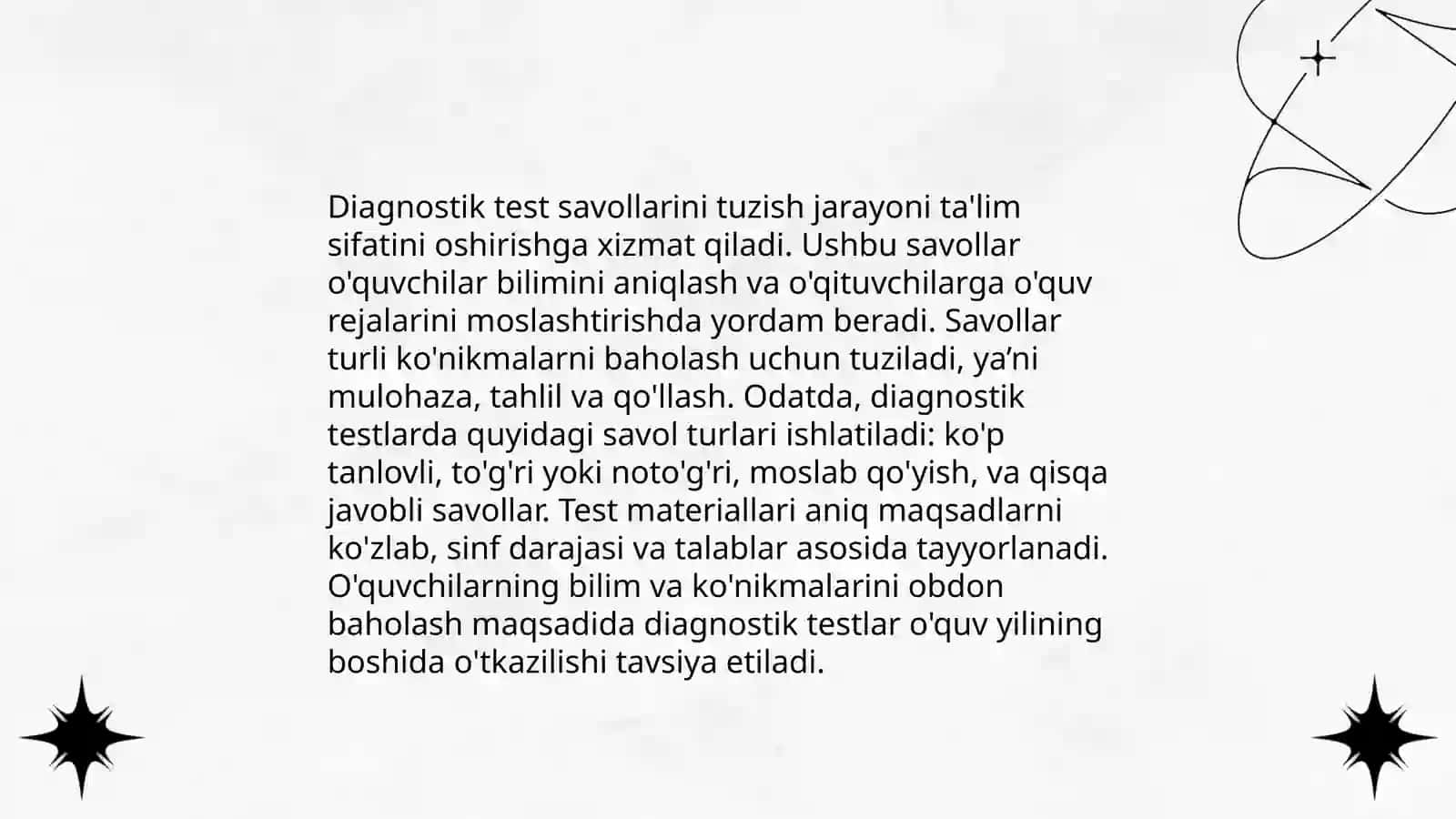 Diagnostik test tilimchalar 4